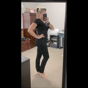 Cute jeggings! Black plaid